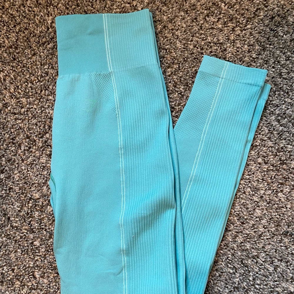 LIGHT blue Gymshark leggings size MEDIUM!